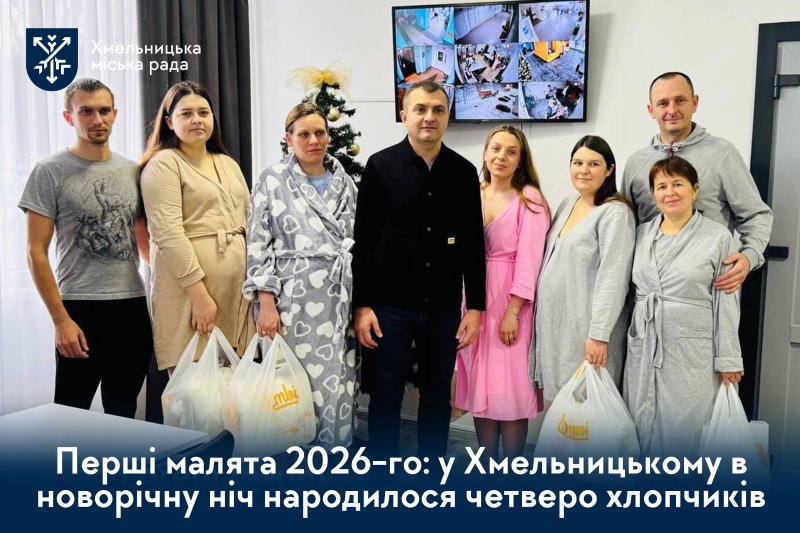 «Найкращий подарунок»: у перший день 2026 року Хмельницький поповнився п'ятьма новими мешканцями