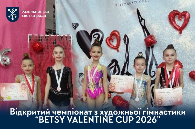 Грація та тріумф: хмельницькі гімнастки вибороли низку нагород на чемпіонаті «BETSY VALENTINE CUP 2026»